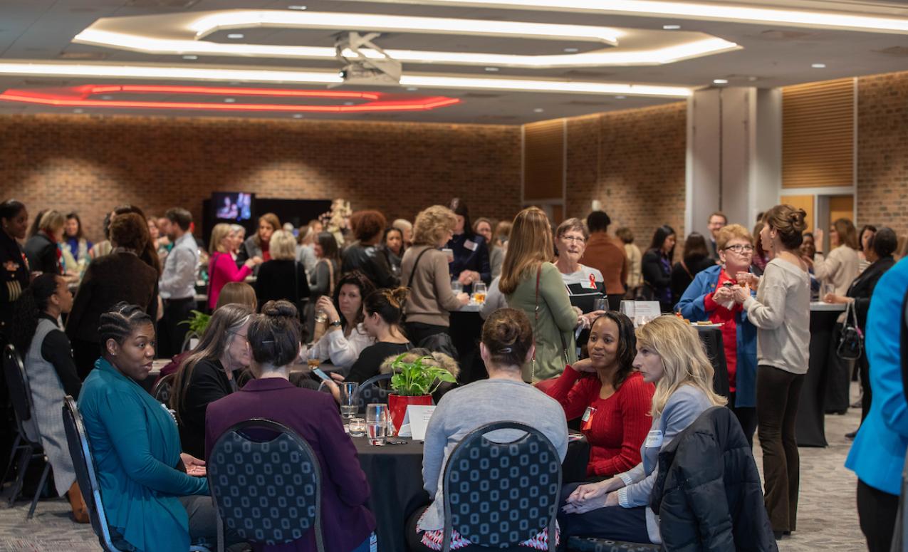 Wide view of attendees at 2019 Annual Women's Reception