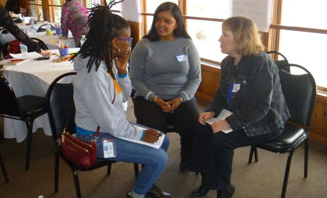 Small group discussion at art of hosting