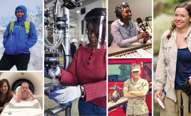 Diverse women in different careers