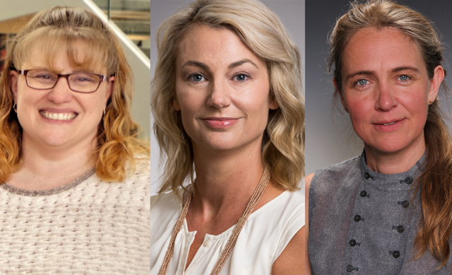 Portraits of Lila Andersen, Dana Haynie and Merijn van der Heijden