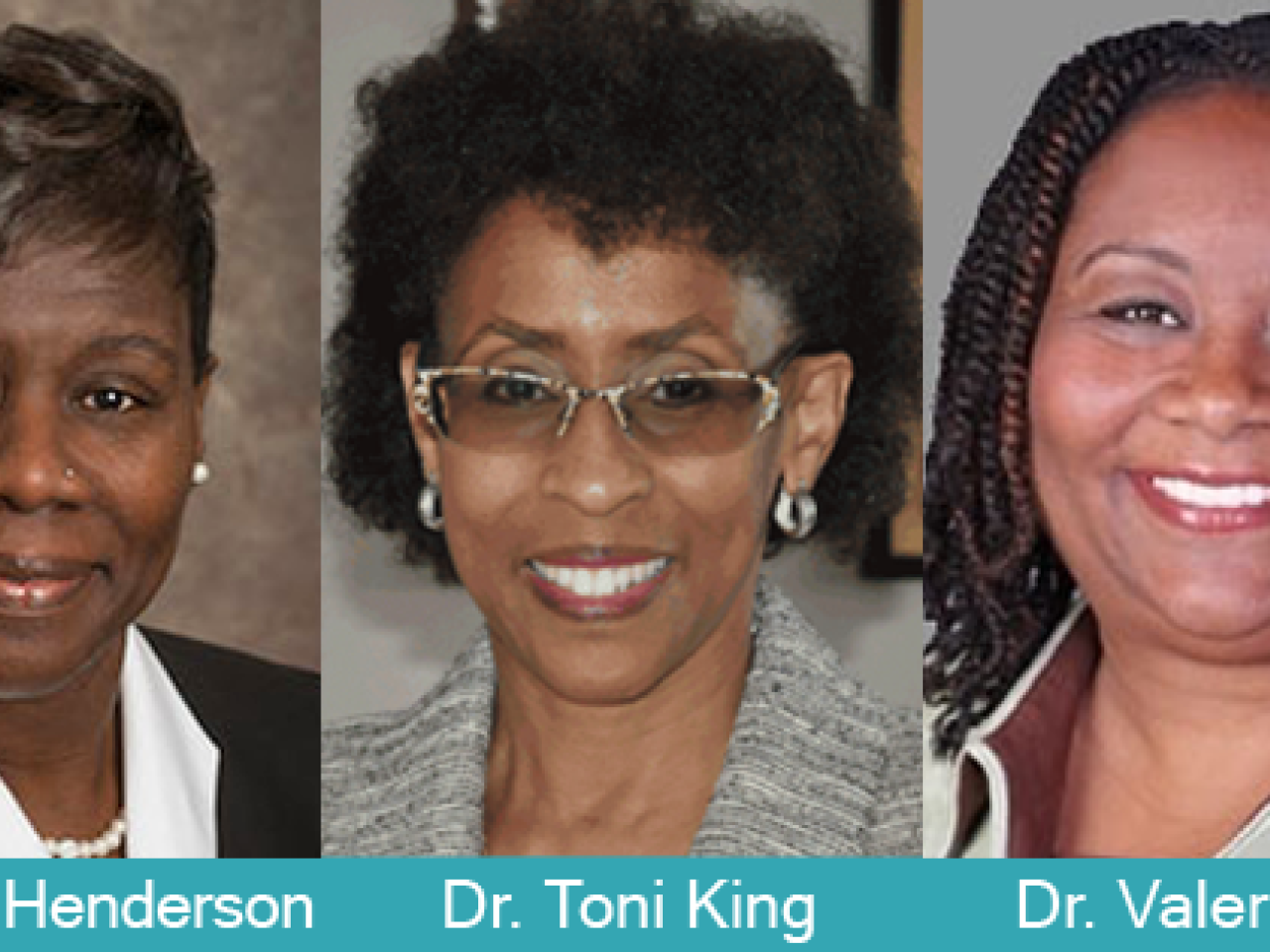 Portraits of Carol Henderson, Toni King, Valerie Lee